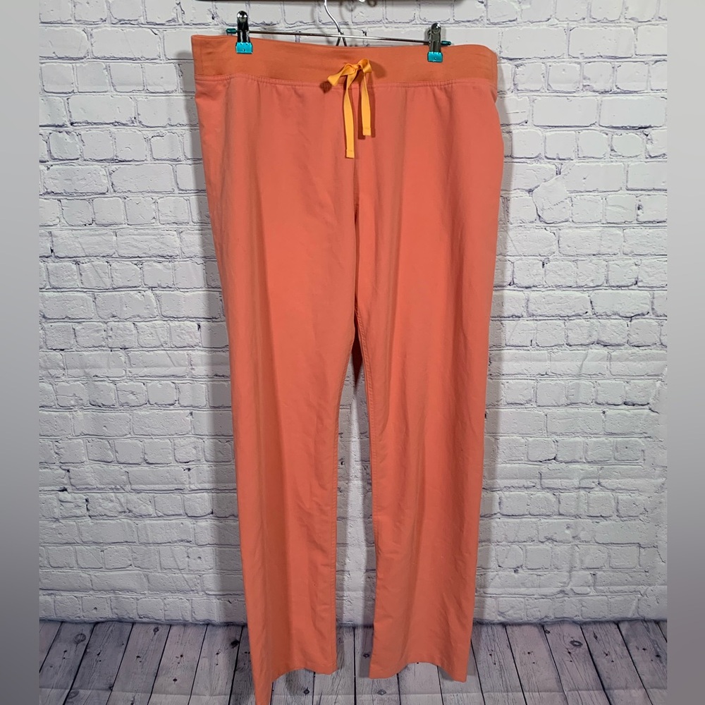 Tall Figs Women's Coral Pants with Yellow Drawstring